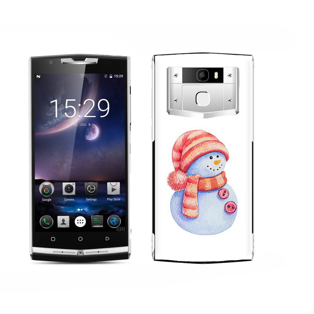 

Чехол MyPads Tocco для Oukitel K15 Plus Веселый снеговик, Прозрачный, Tocco