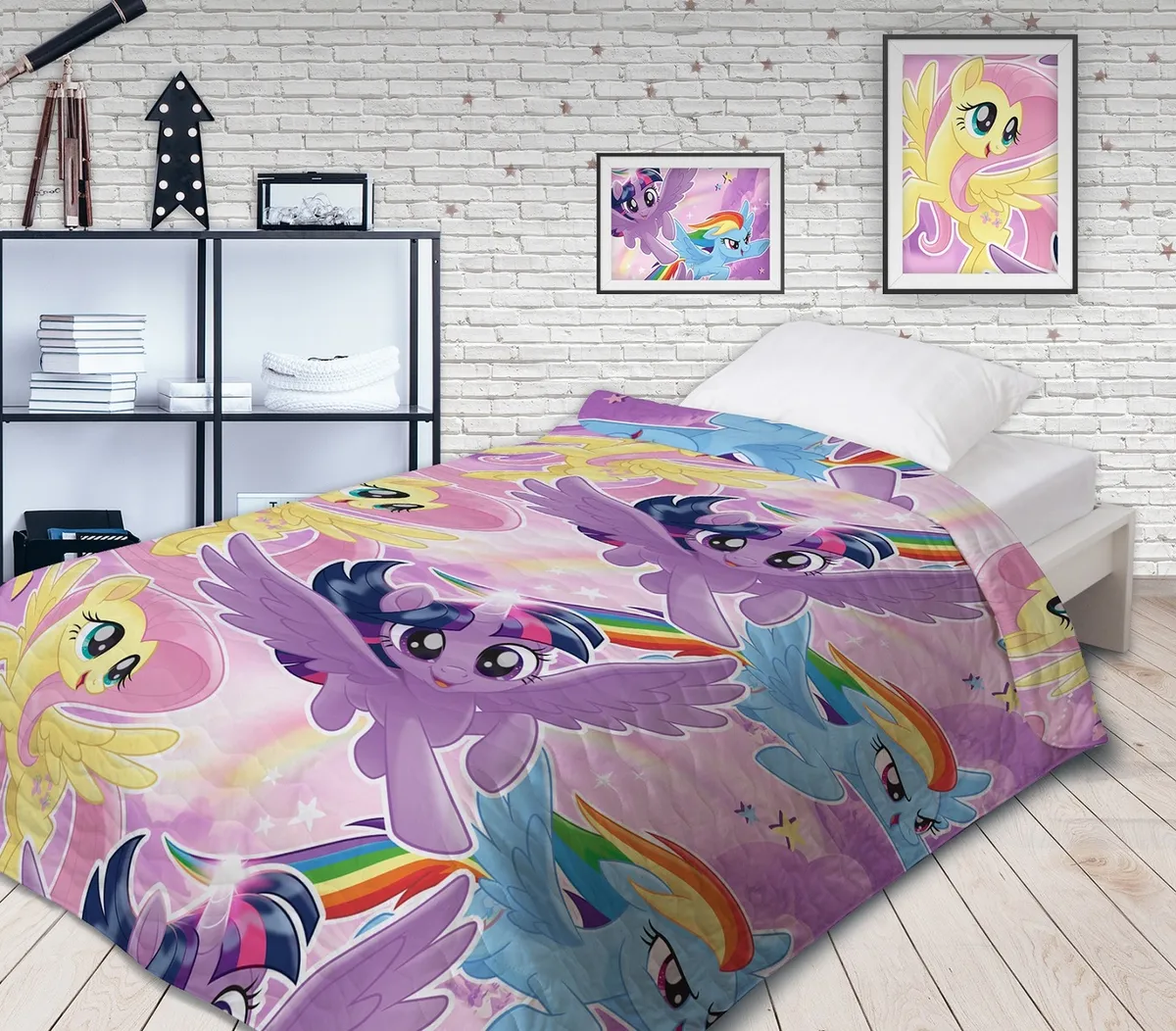 

Покрывало стеганое Непоседа My Little Pony Небесные пони 200 x 145 см, хлопок, 1.5-сп.