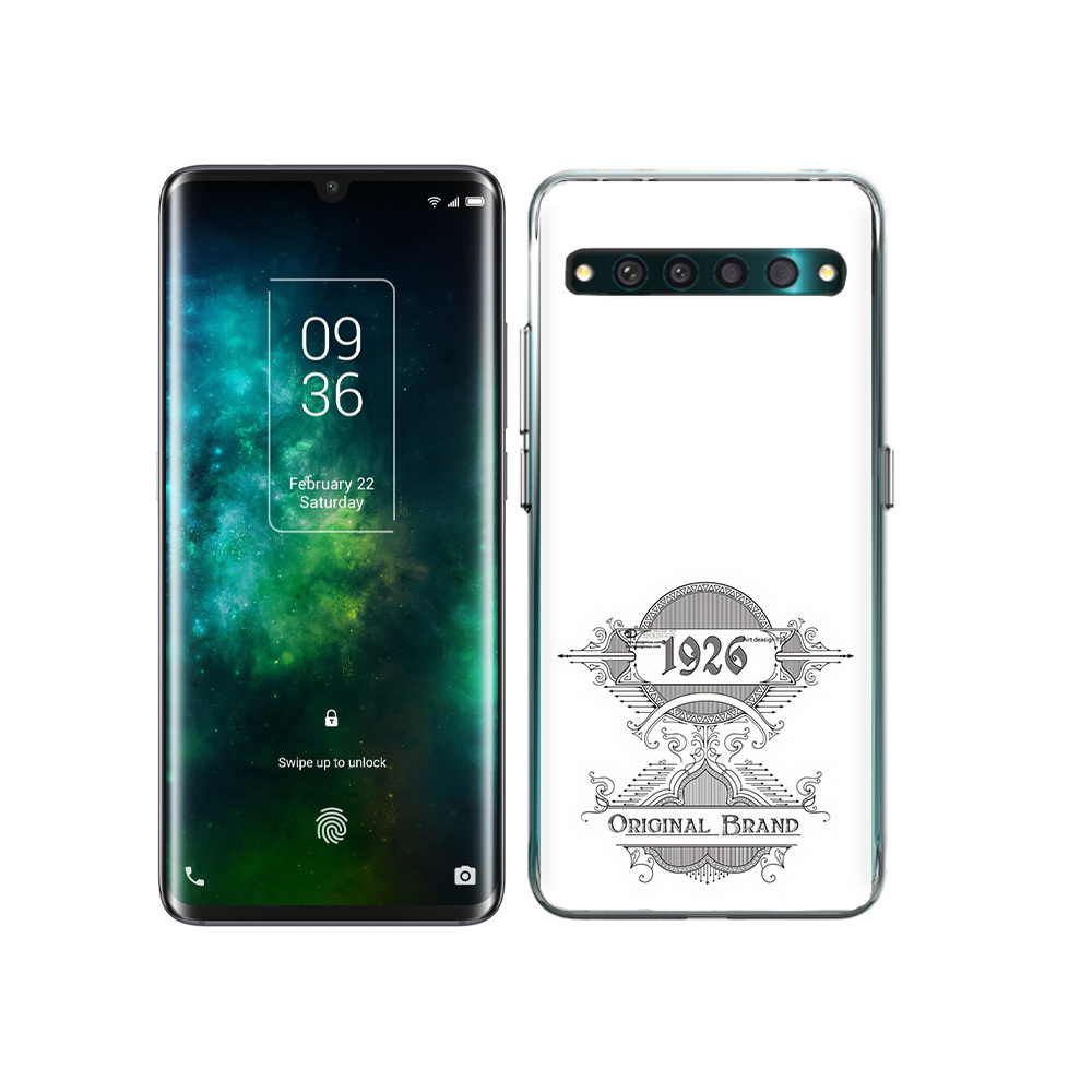 

Чехол MyPads Tocco для TCL 10 Pro логотип черно белый, Прозрачный, Tocco