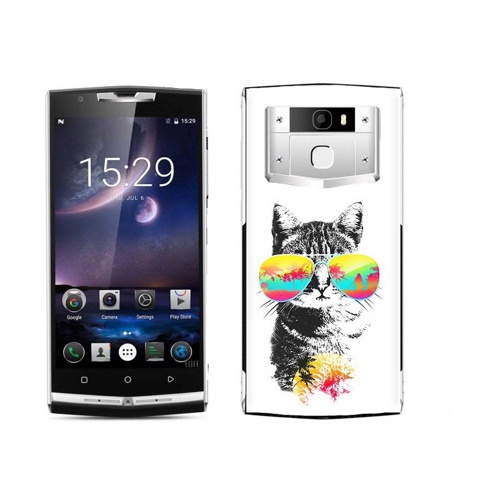 

Чехол MyPads Tocco для Oukitel K15 Plus крутой кот, Прозрачный, Tocco
