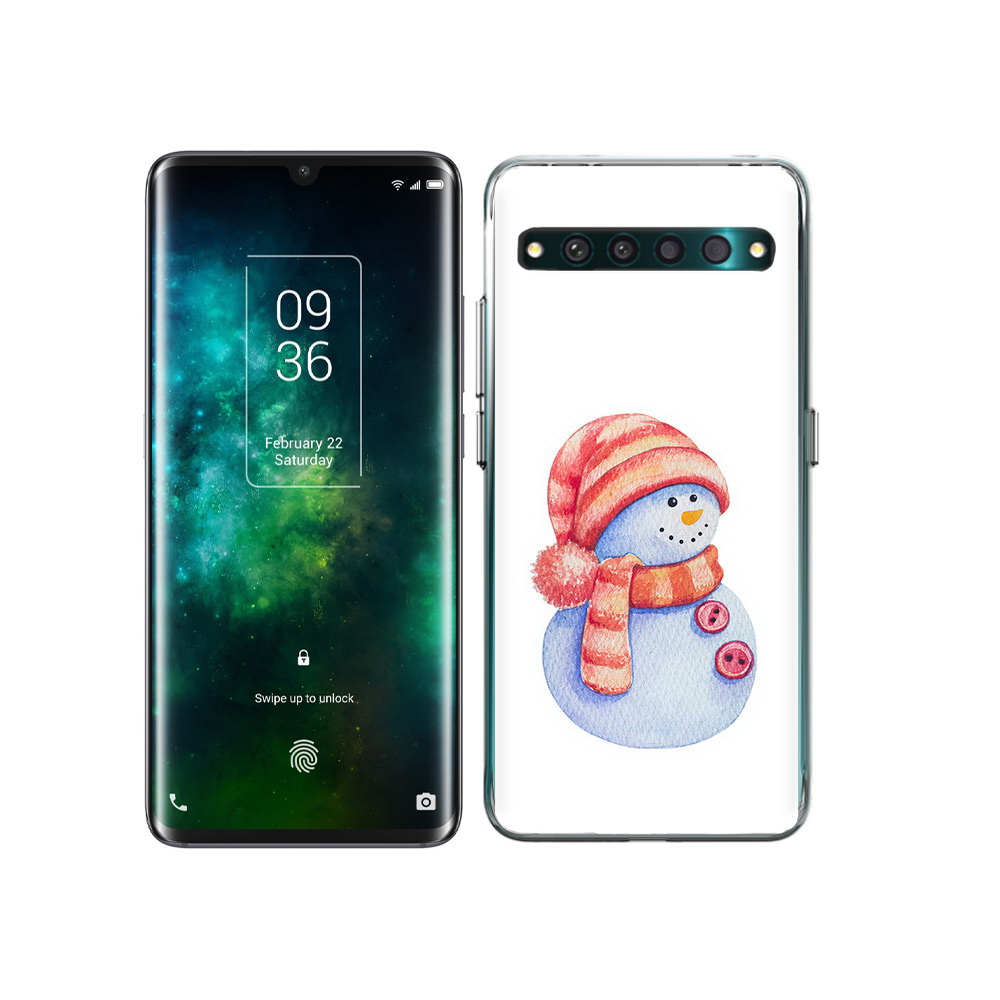 

Чехол MyPads Tocco для TCL 10 Pro Веселый снеговик, Прозрачный, Tocco