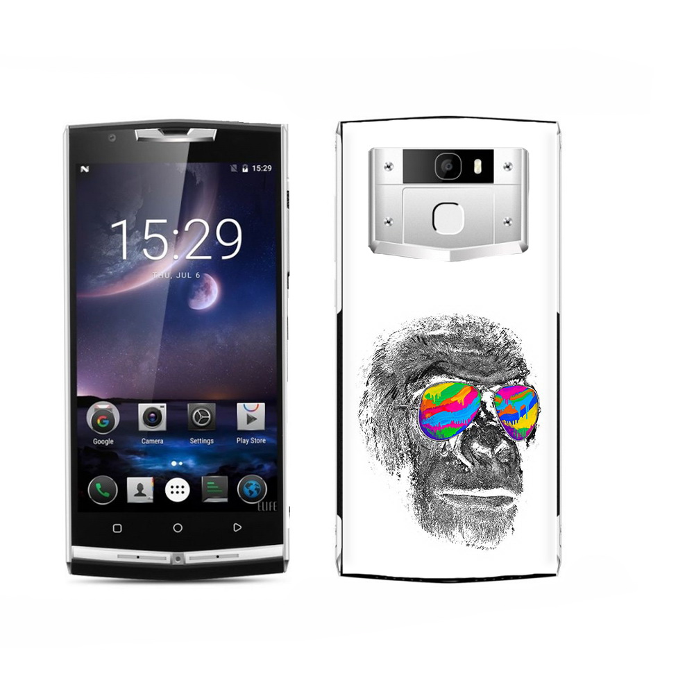 

Чехол MyPads Tocco для Oukitel K15 Plus крутая обезьяна в очках, Прозрачный, Tocco