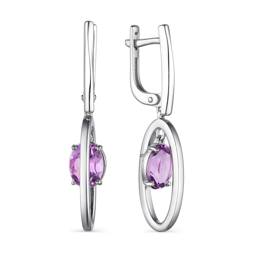 

Серьги из серебра с аметистом АЛЬКОР 02-1833_00АМ-00, 02-1833_00АМ-00