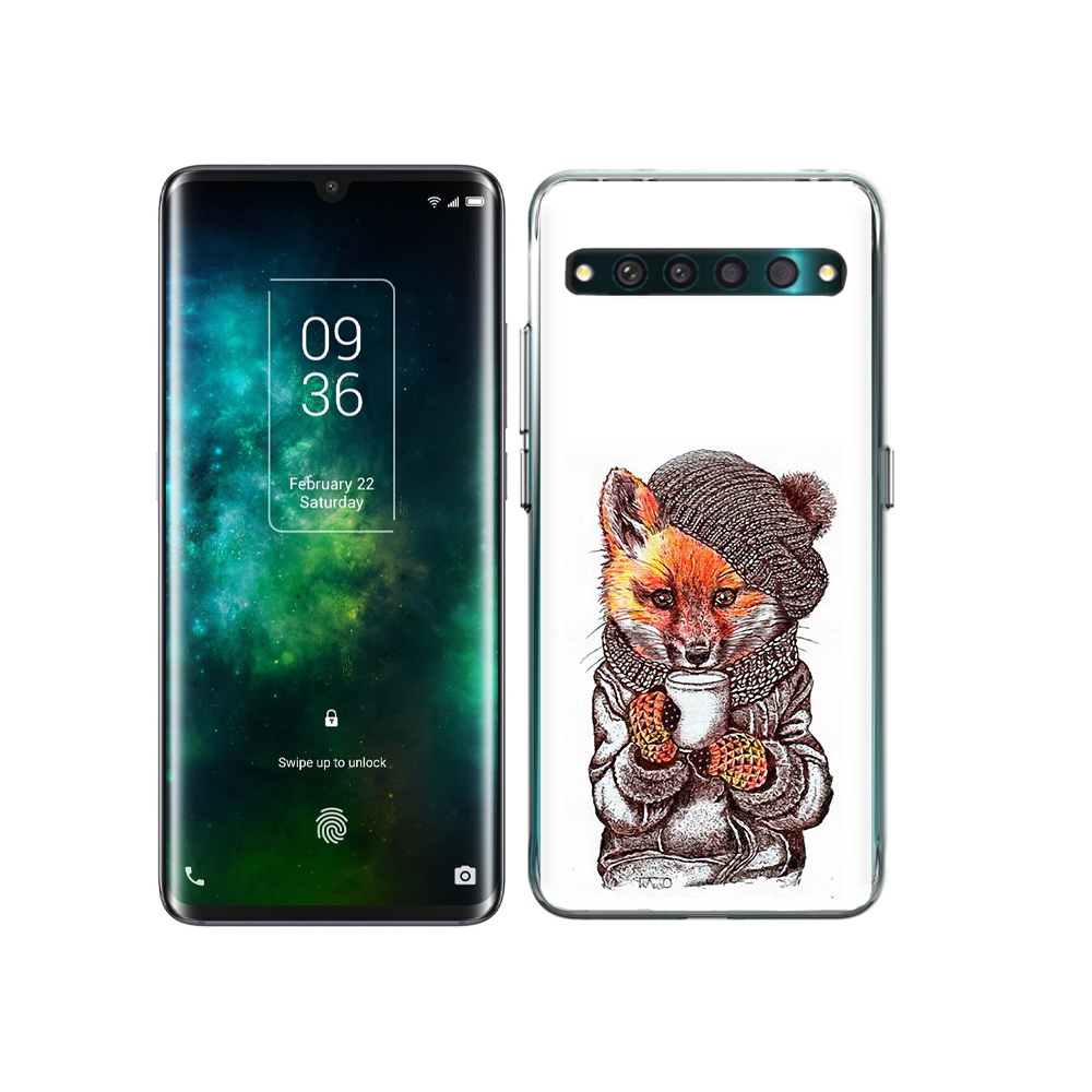 

Чехол MyPads Tocco для TCL 10 Pro лиса в шапке, Tocco