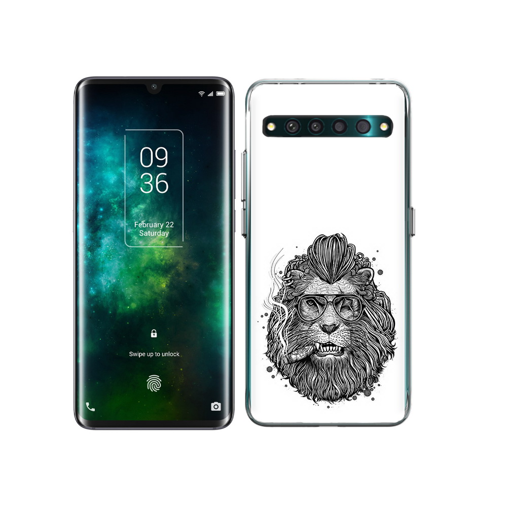 

Чехол MyPads Tocco для TCL 10 Pro курящий лев, Прозрачный, Tocco