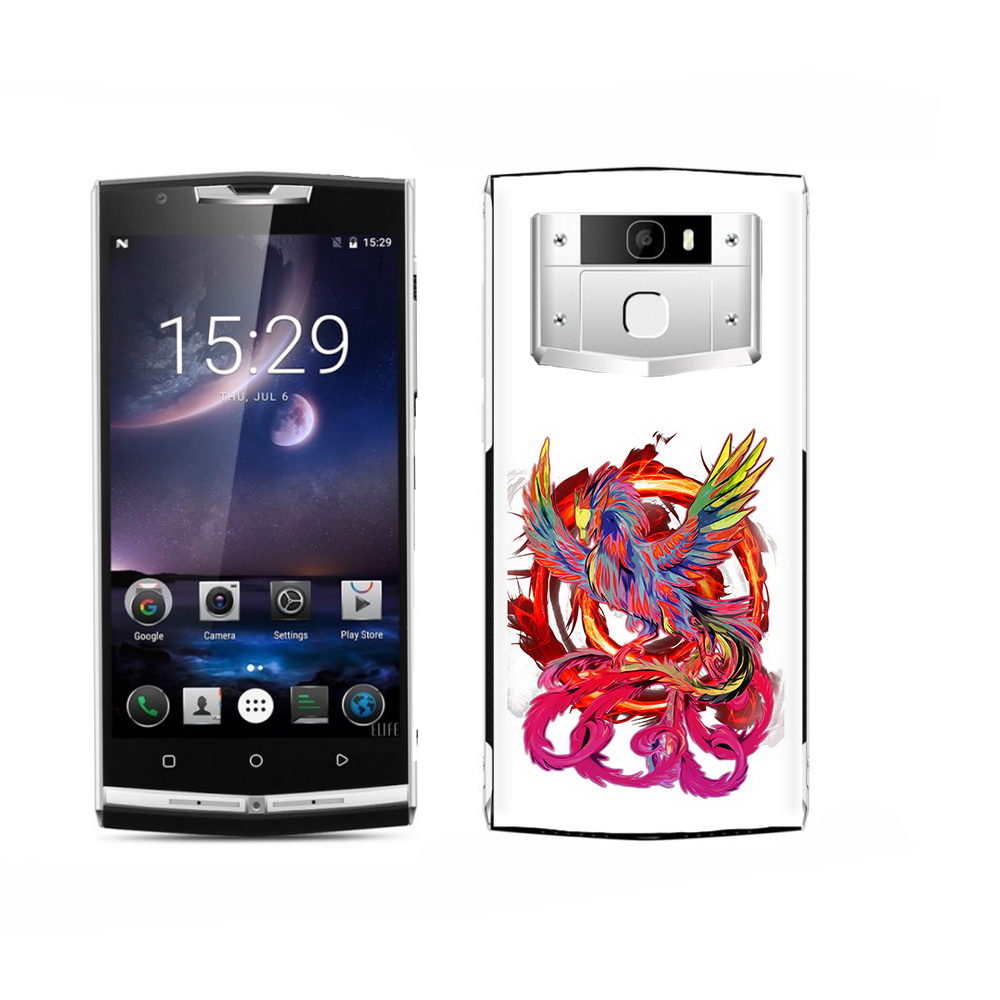 

Чехол MyPads Tocco для Oukitel K15 Plus красочный феникс, Прозрачный, Tocco