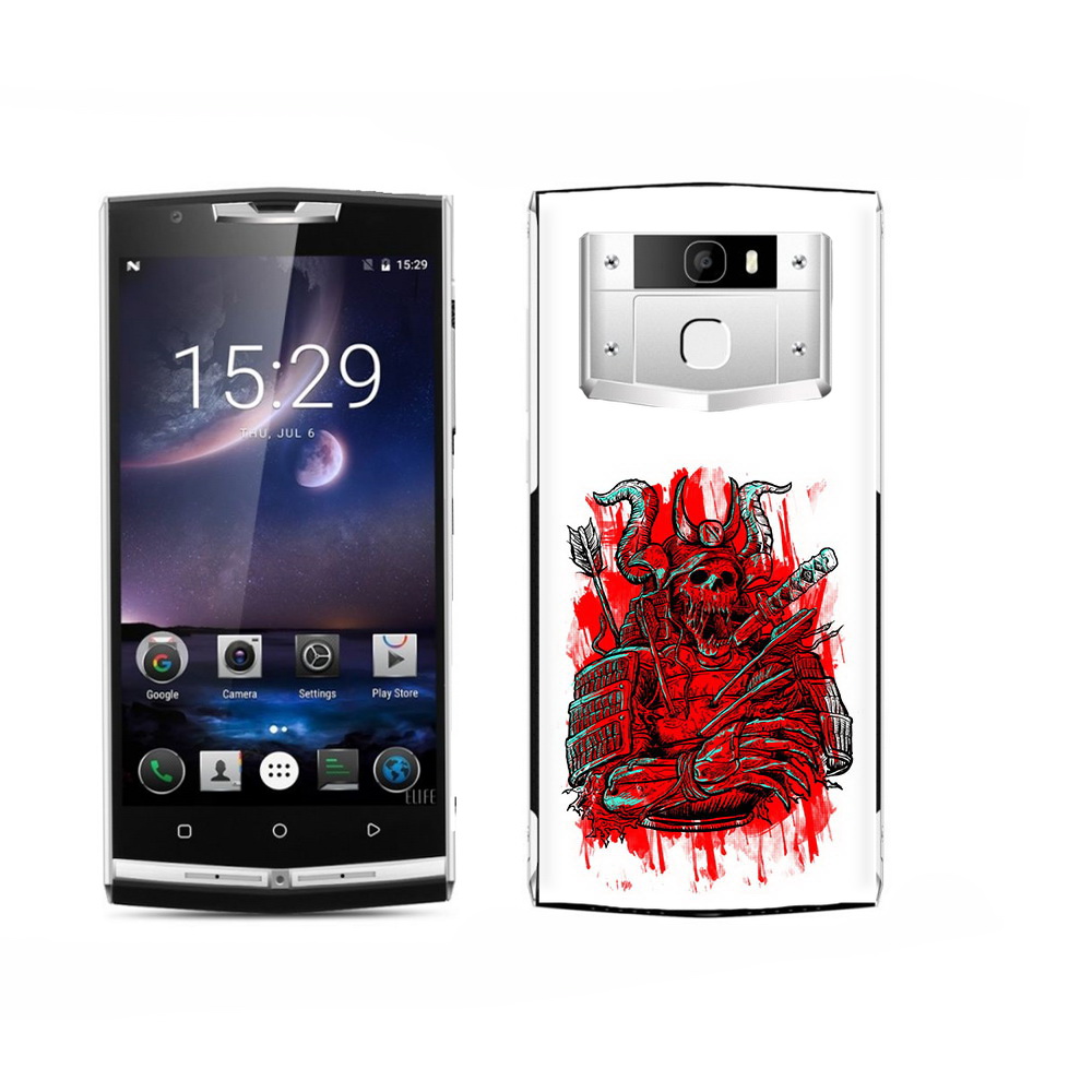 

Чехол MyPads Tocco для Oukitel K15 Plus красный скелет воин, Прозрачный, Tocco
