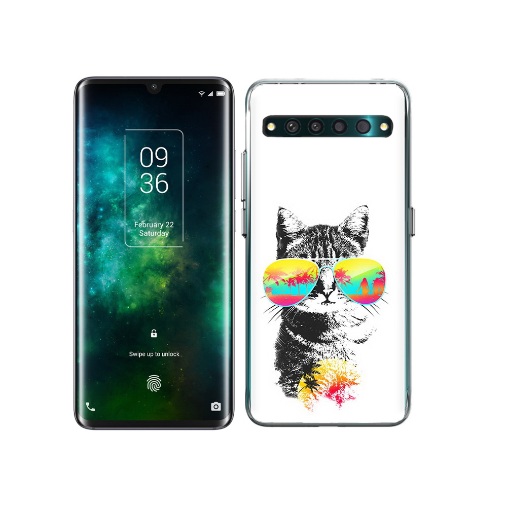 

Чехол MyPads Tocco для TCL 10 Pro крутой кот, Прозрачный, Tocco