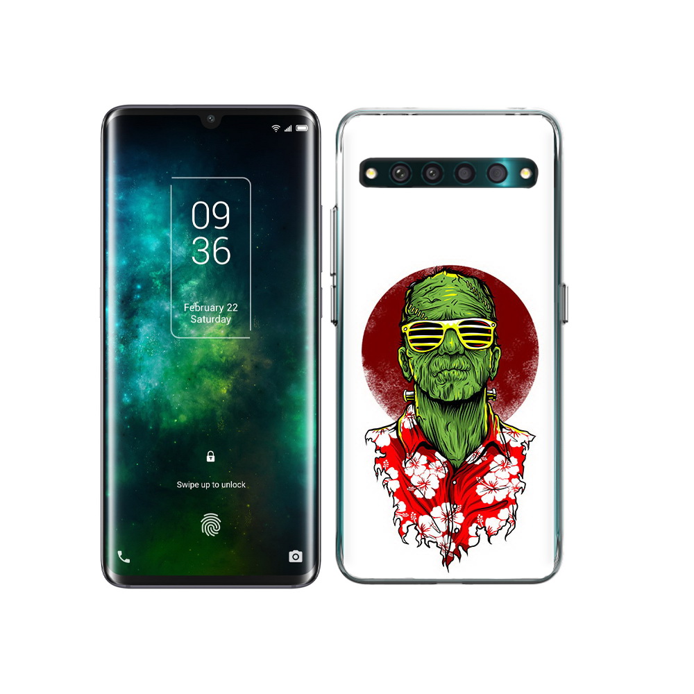 

Чехол MyPads Tocco для TCL 10 Pro крутой зеленый мужчина в очках, Прозрачный, Tocco