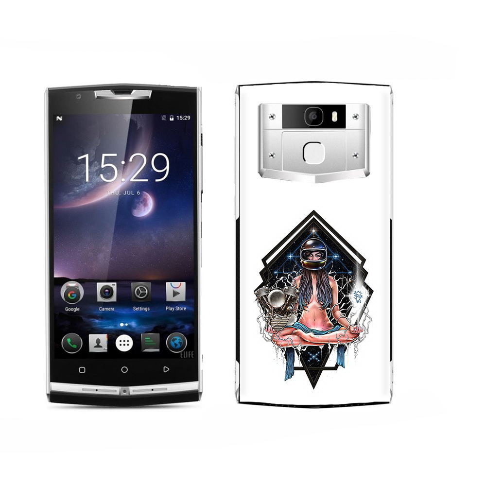 

Чехол MyPads Tocco для Oukitel K15 Plus красивая девушка в шлеме, Прозрачный, Tocco