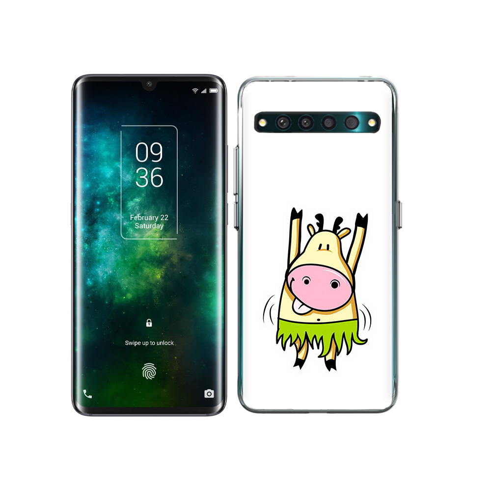 

Чехол MyPads Tocco для TCL 10 Pro Веселая корова, Прозрачный, Tocco