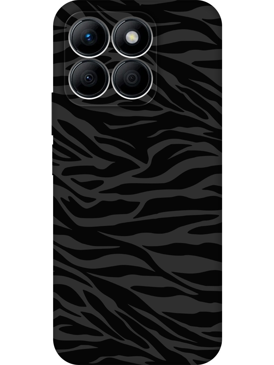 

Силиконовый чехол на Honor X8b с принтом "Зебра" матовый черный, 781973212