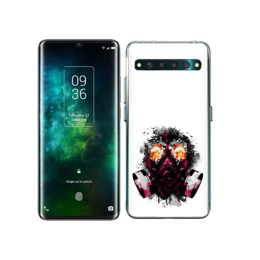 

Чехол MyPads Tocco для TCL 10 Pro красный противогаз, Прозрачный, Tocco