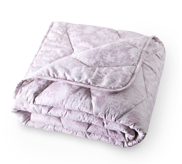 Одеяло 140х205 Импульс комп. фиолетовое из Овечьей Шерсти 300 г/м2/сатин , 1,5-спальное
