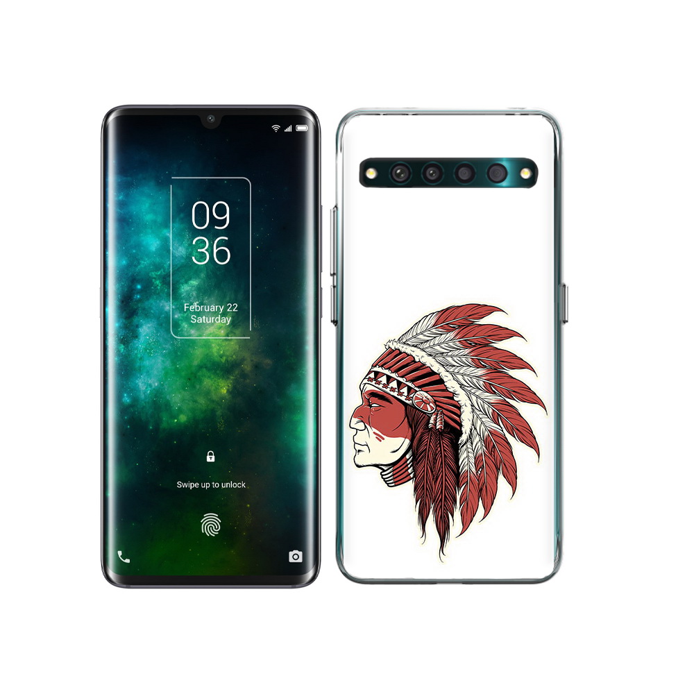 

Чехол MyPads Tocco для TCL 10 Pro красный индеец, Прозрачный, Tocco