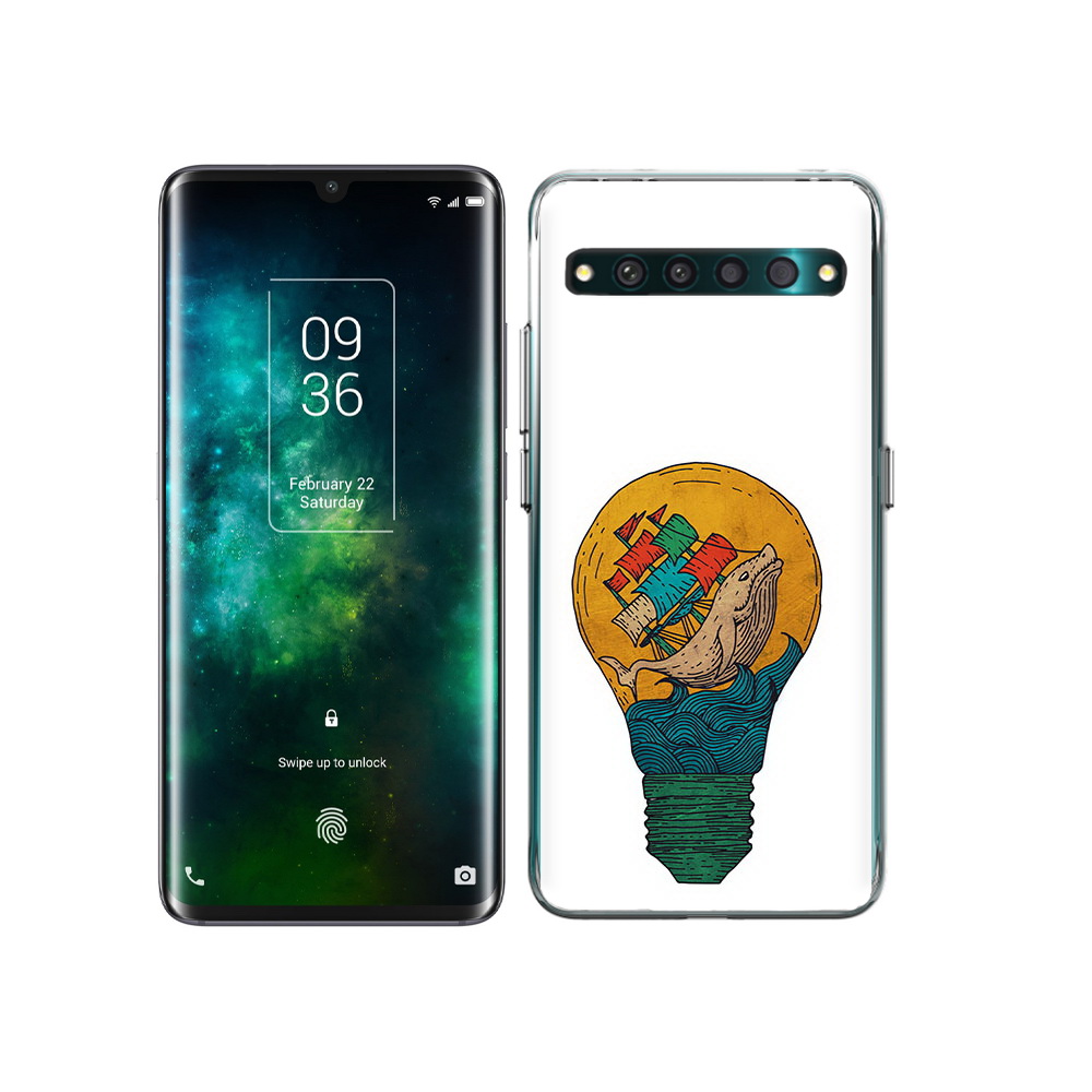 

Чехол MyPads Tocco для TCL 10 Pro кит в лампочке с парусами, Прозрачный, Tocco