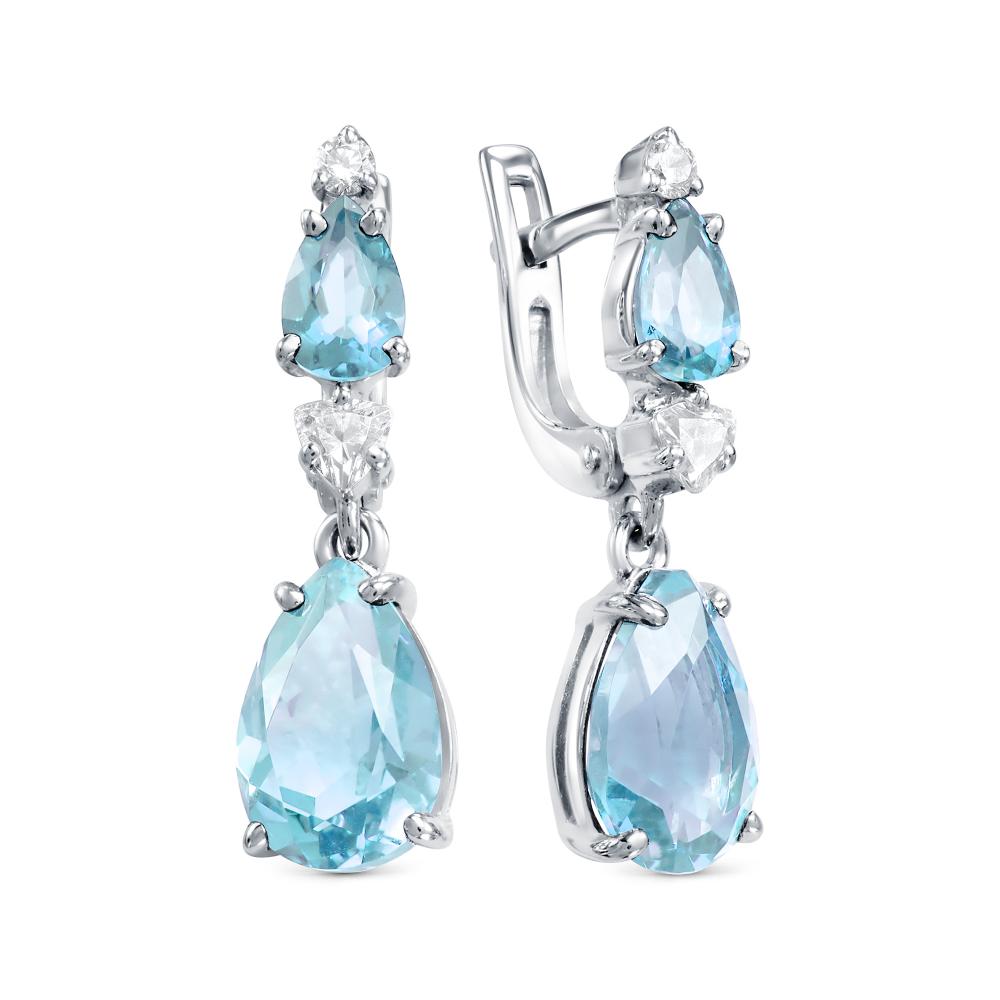 

Серьги из серебра с топазом, фианитом АЛЬКОР 02-1528_00ТБ-00, 02-1528_00ТБ-00
