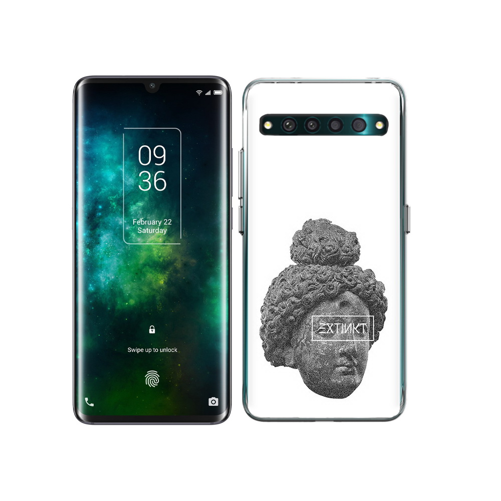 

Чехол MyPads Tocco для TCL 10 Pro каменное лицо девушки, Прозрачный, Tocco