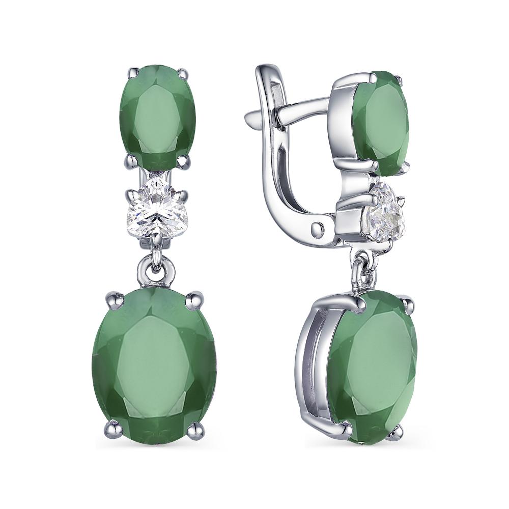 

Серьги из серебра с агатом АЛЬКОР 02-1529_00АГ-00, 02-1529_00АГ-00