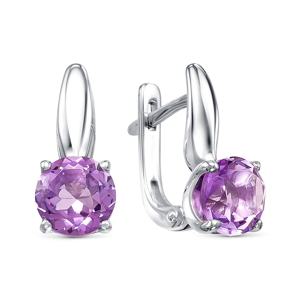 

Серьги из серебра с аметистом АЛЬКОР 02-1464_00АМ-00, 02-1464_00АМ-00