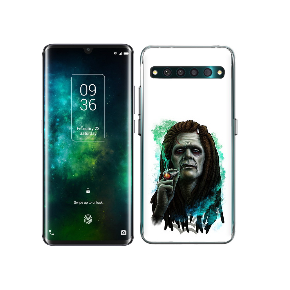 

Чехол MyPads Tocco для TCL 10 Pro зеленый мужчина с сигаретой, Прозрачный, Tocco