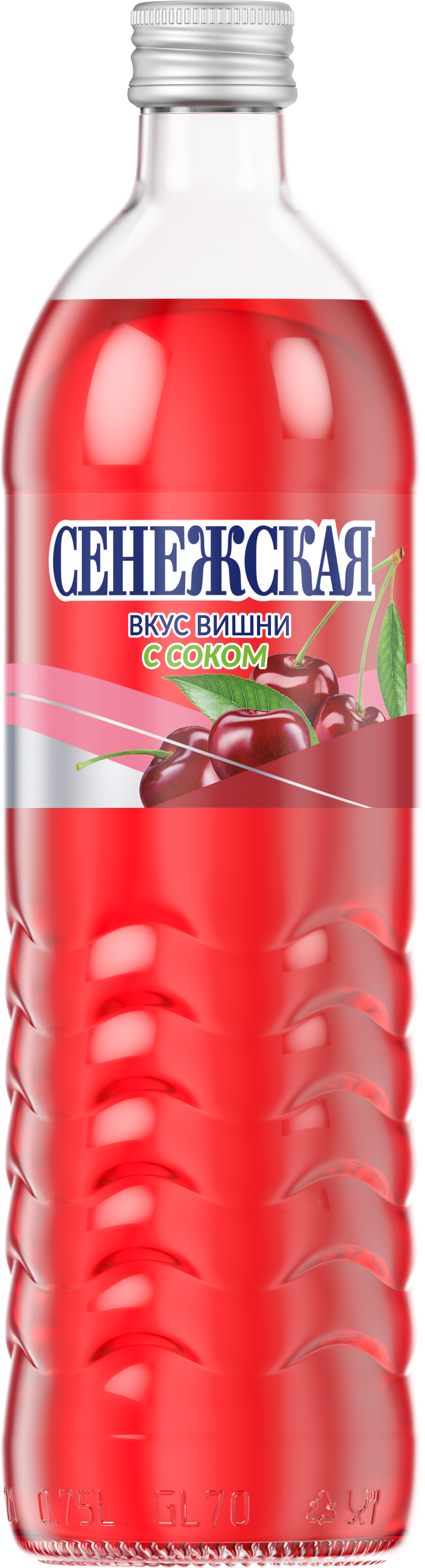 Вода Сенежская фруктовая, со вкусом Вишни, стекло, 750 мл