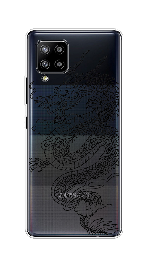

Чехол на Samsung Galaxy A42 "Большой китайский дракон", Черный;серый, 2101750-1