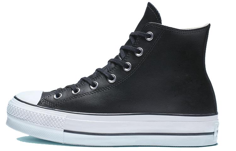 

Кеды унисекс Converse Chuck Taylor All Star Platform Clean Leather High Top черные 36 EU, Черный, All Star Chuck Taylor All Star Platform Clean Leather High Top