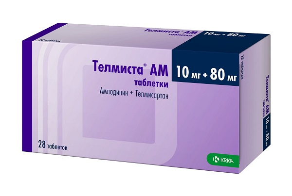 Купить Телмиста АМ таблетки 10 мг+80 мг 28 шт., KRKA