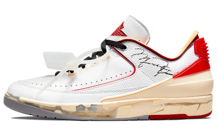 

Кроссовки Jordan OFF-WHITE x Air Jordan 2 Retro Low SP White and Varsity Red белые 39 EU, Белый, OFF-WHITE x Air Jordan 2 Retro Low SP White and Varsity Red