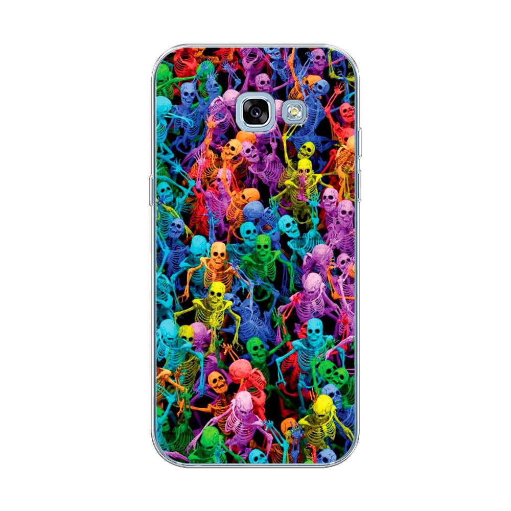 

Чехол на Samsung Galaxy A5 2017 "Вечеринка скелетов", Фиолетовый;желтый;оранжевый, 20650-6