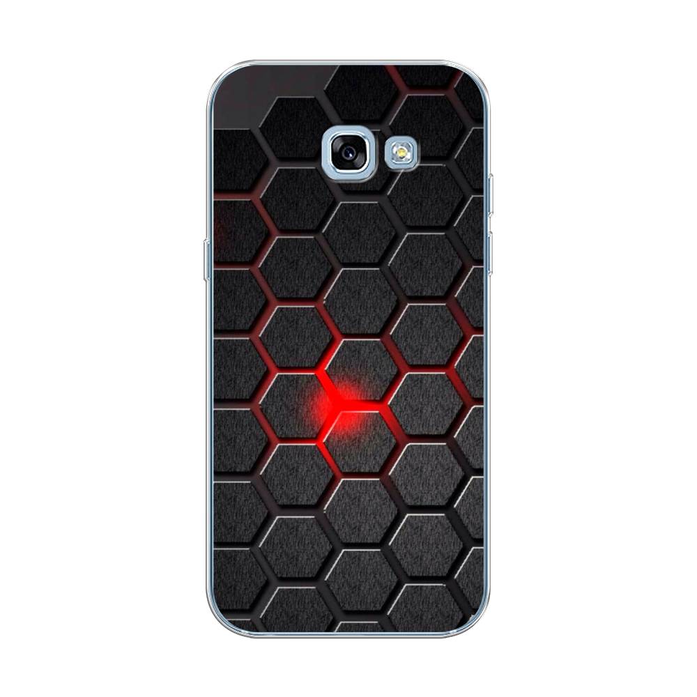 

Чехол на Samsung Galaxy A5 2017 "Соты красные", Красный;черный;серый, 20650-3