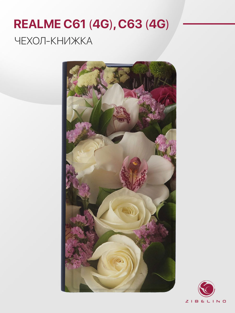 

Чехол для Realme C61 (4G), C63 (4G) с рисунком Premium, с магнитом, черный, ZB-RLM-C61