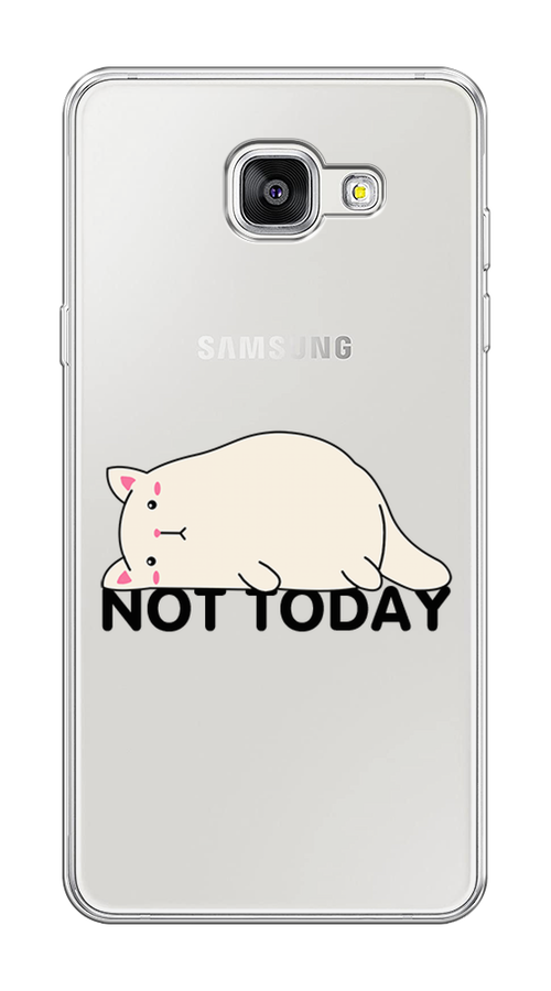 

Чехол на Samsung Galaxy A5 2016 "Cat not today", Белый;розовый;черный, 20550-1