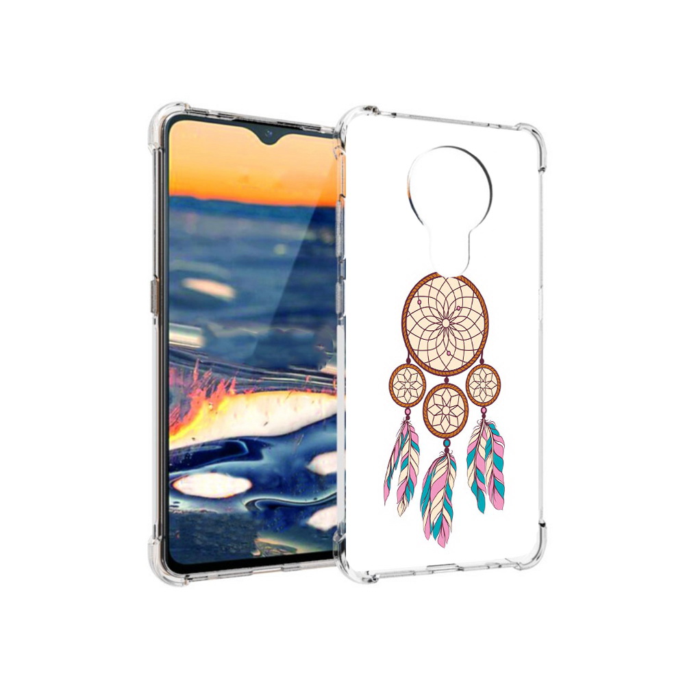 

Чехол MyPads Tocco для Nokia 5.3 ловец снов бежевый (PT227052.106.442), Прозрачный, Tocco