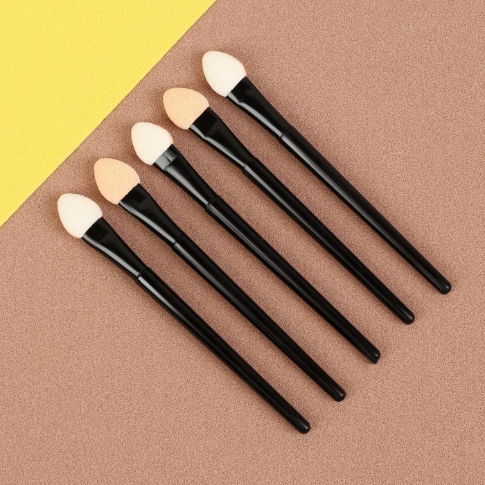 

Набор аппликаторов для теней, 5 шт, 7,5 см, цвет чёрный