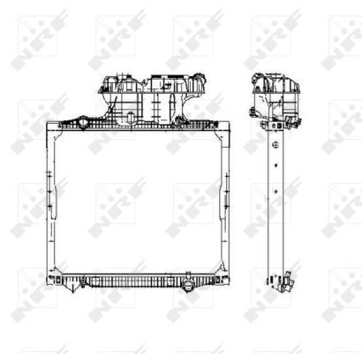 

NRF 50588 радиатор системы охлаждения с рамкой 920x938x42 MAN TGA 18.310 9.02>