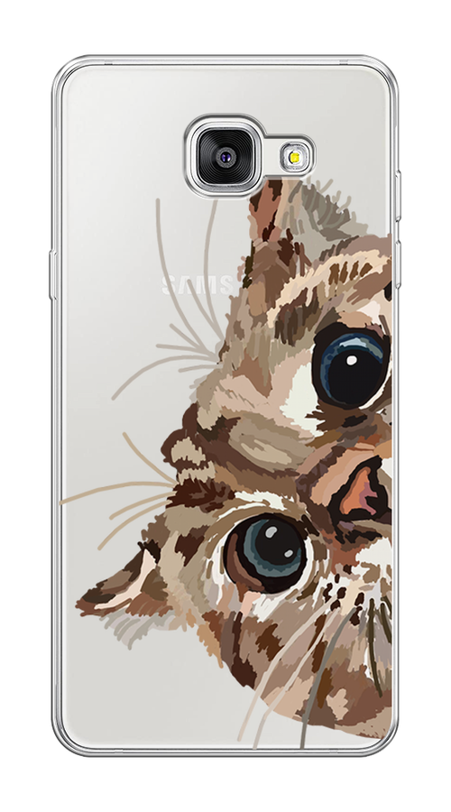 

Чехол на Samsung Galaxy A5 2016 "Любопытный кот", Коричневый;синий;черный, 20550-1