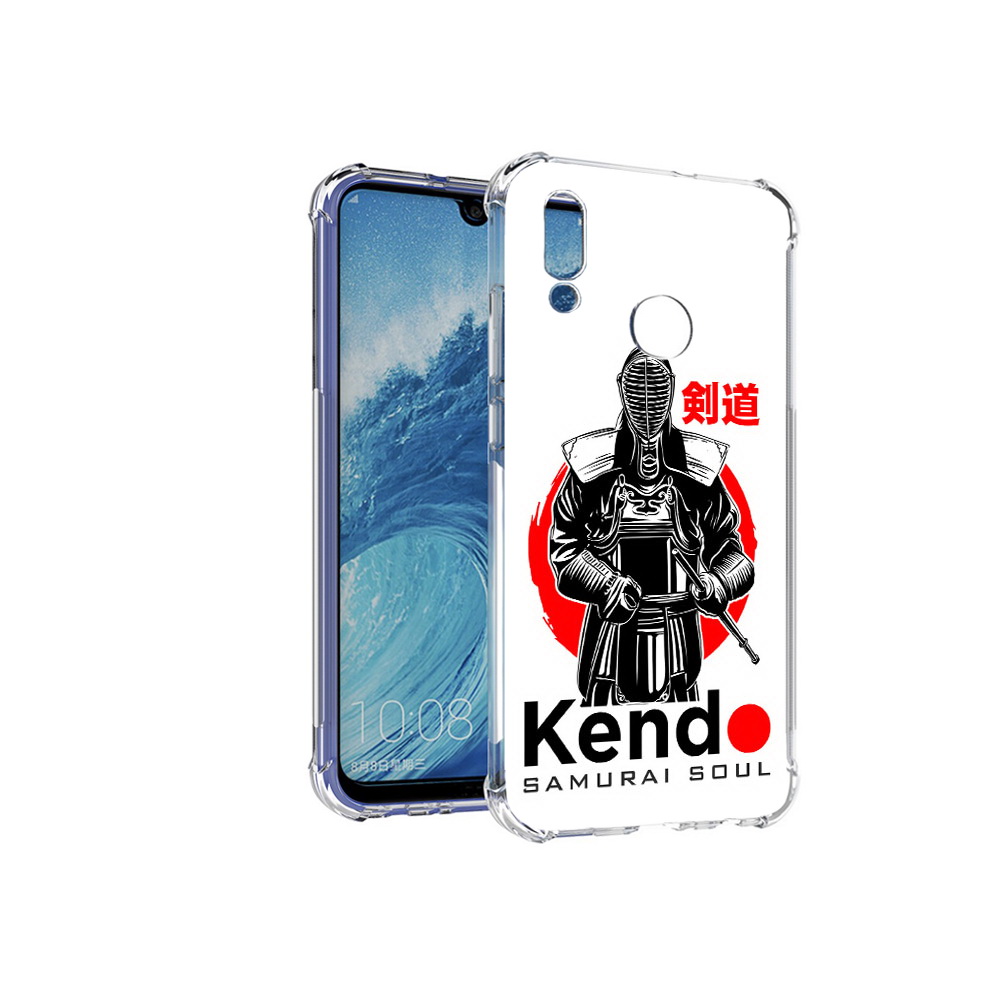 Чехол MyPads Tocco для Huawei P Smart (2019) рисованый самурай