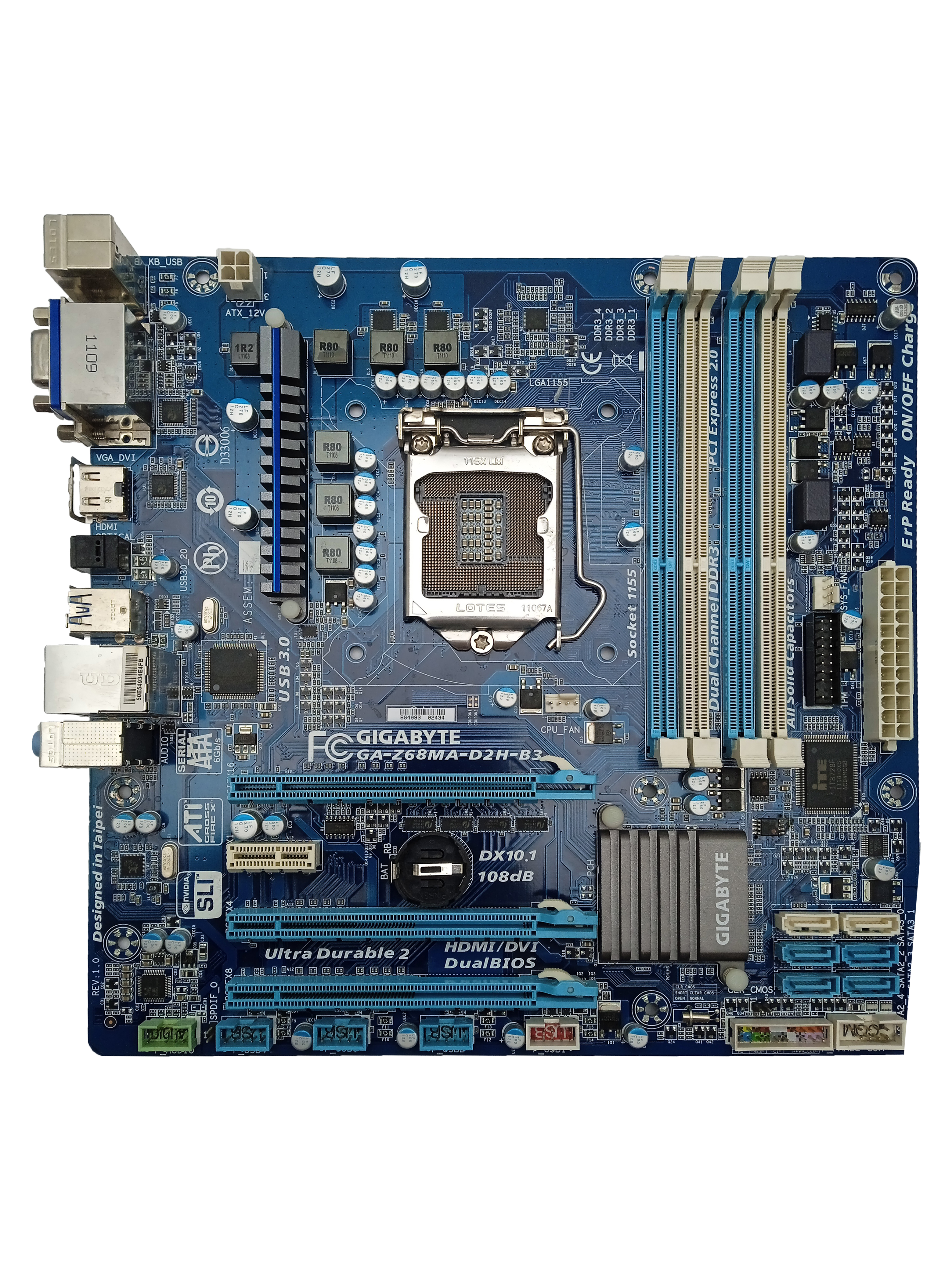 

Материнская плата GIGABYTE GA-Z68MA-D2H-B3, GA-Z68MA-D2H-B3