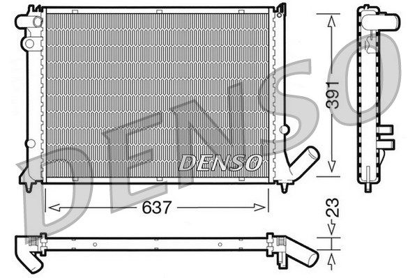 

Радиатор двигателя DENSO drm21050, Радиатор двигателя DENSO drm21050 DENSO drm21050