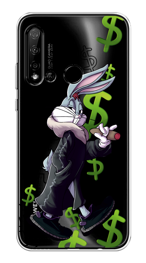 

Чехол на Huawei P20 Lite 2019 "Rich Bugs Bunny", Зеленый;черный;голубой, 69750-6