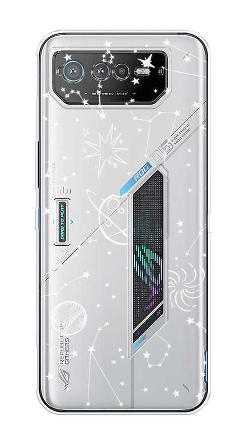

Чехол на Asus ROG Phone 6 "Планеты в космосе", Белый, 44650-2