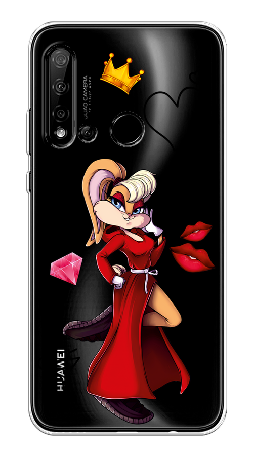 

Чехол на Huawei P20 Lite 2019 "Rich Lola Bunny", Красный;бежевый;оранжевый, 69750-6