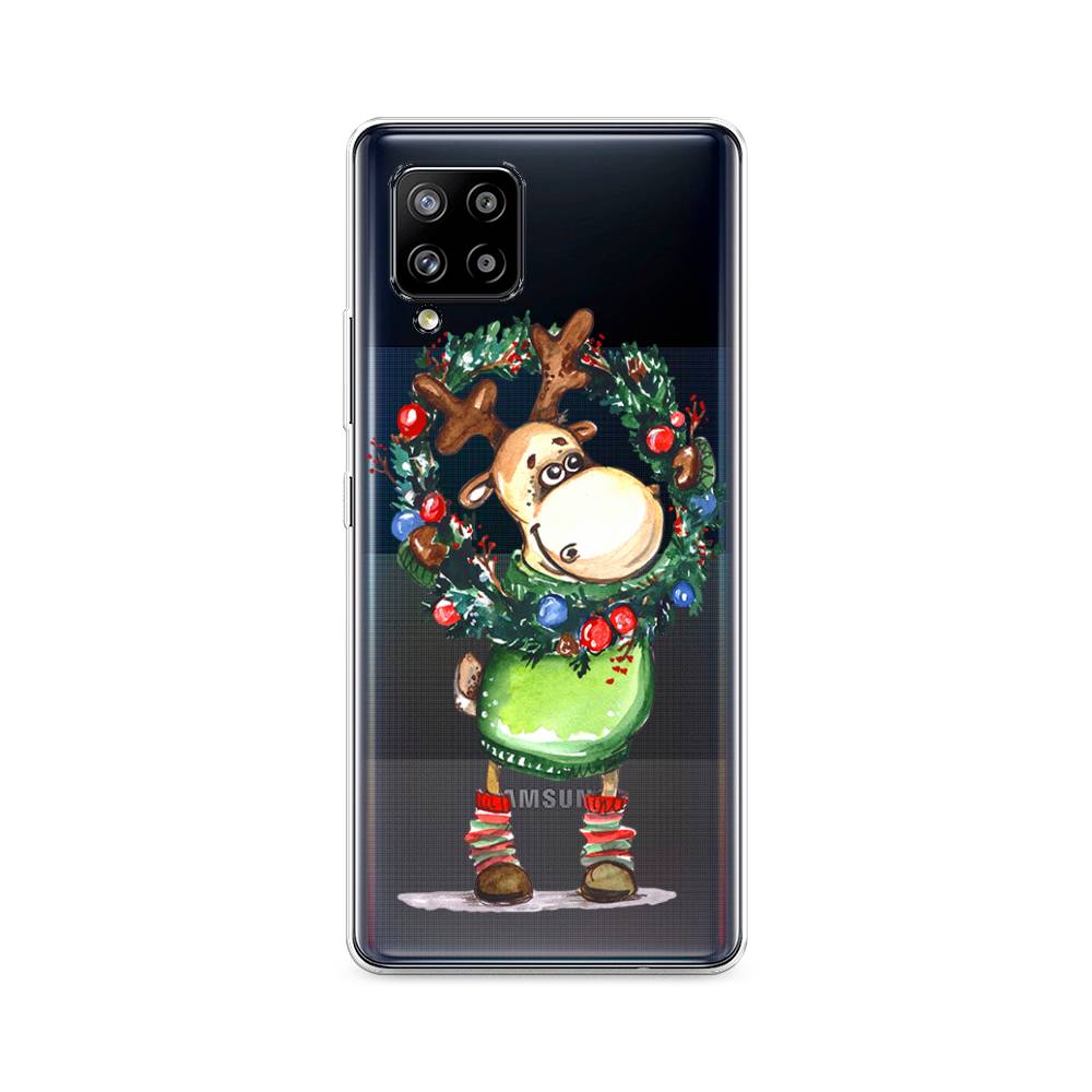 

Чехол на Samsung Galaxy A42 "Олень с новогодним венком", 2101750-4