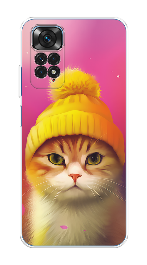 

Чехол на Xiaomi Redmi Note 11S "Котик в шапочке", Розовый;желтый;бежевый, 313850-1