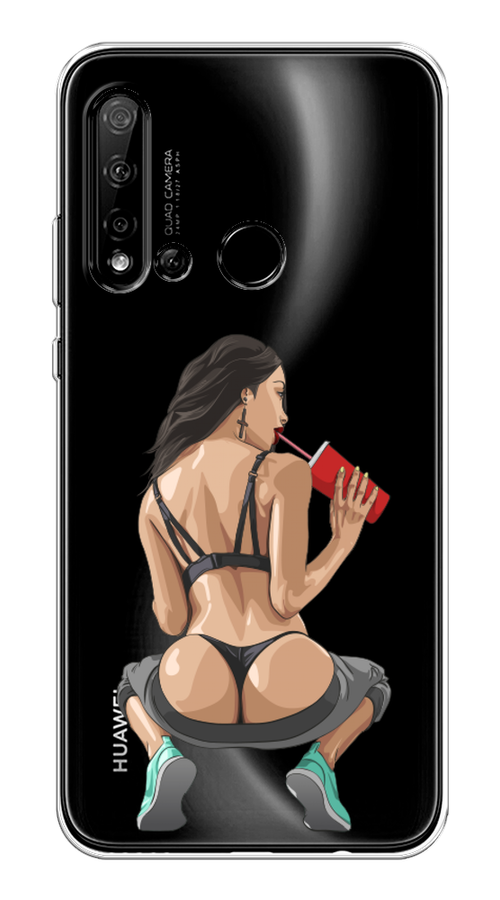 

Чехол на Huawei P20 Lite 2019 "Сочные булочки", Бежевый;красный;черный, 69750-6