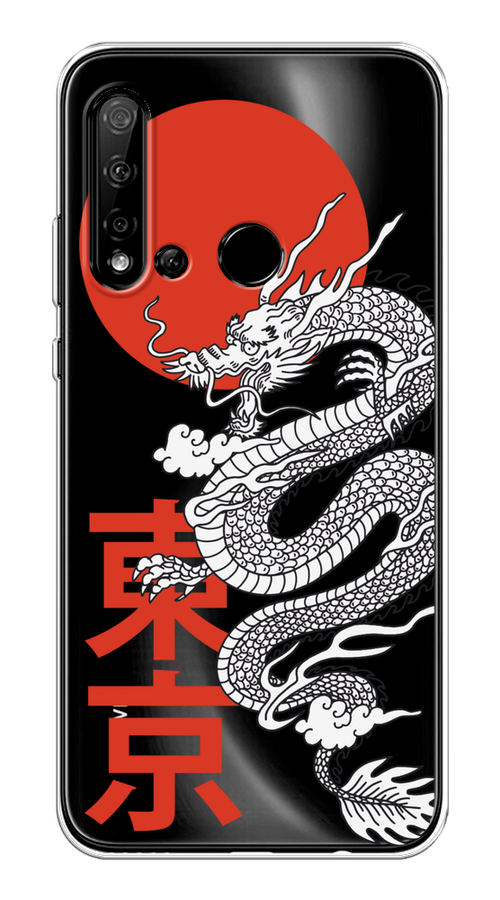 

Чехол на Huawei P20 Lite 2019 "Китайский дракон", Черный;красный;белый, 69750-1