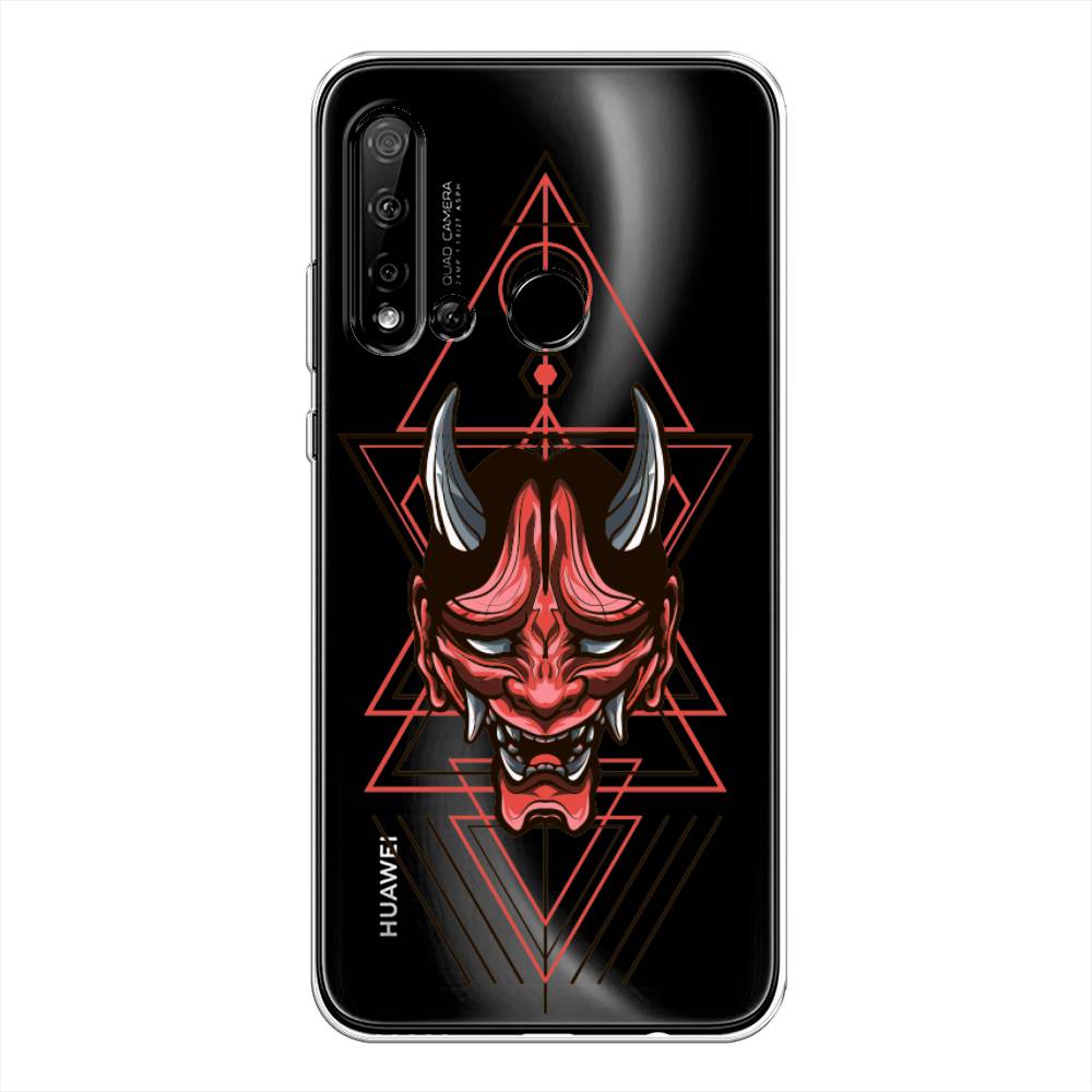

Чехол на Huawei P20 Lite 2019 "Hanya Oni mask", Серый;красный;черный, 69750-4
