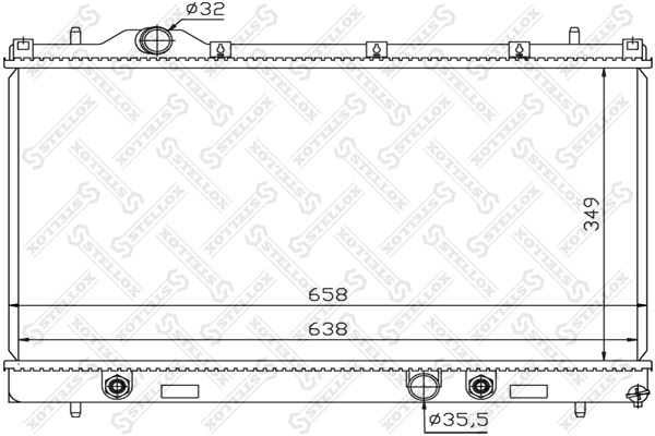 

10-26742-SX радиатор системы охлаждения Chrysler Neon 1.6 16V/2.0 16V 99>